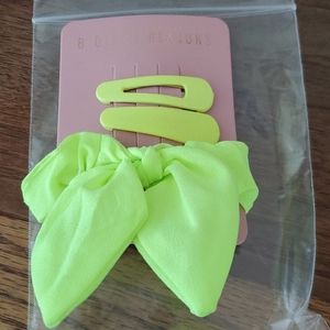 Neon Scrunchie & Hair Clips